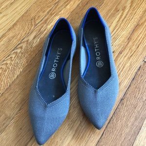 Gray pointy toe Rothys size 9.5 EUC